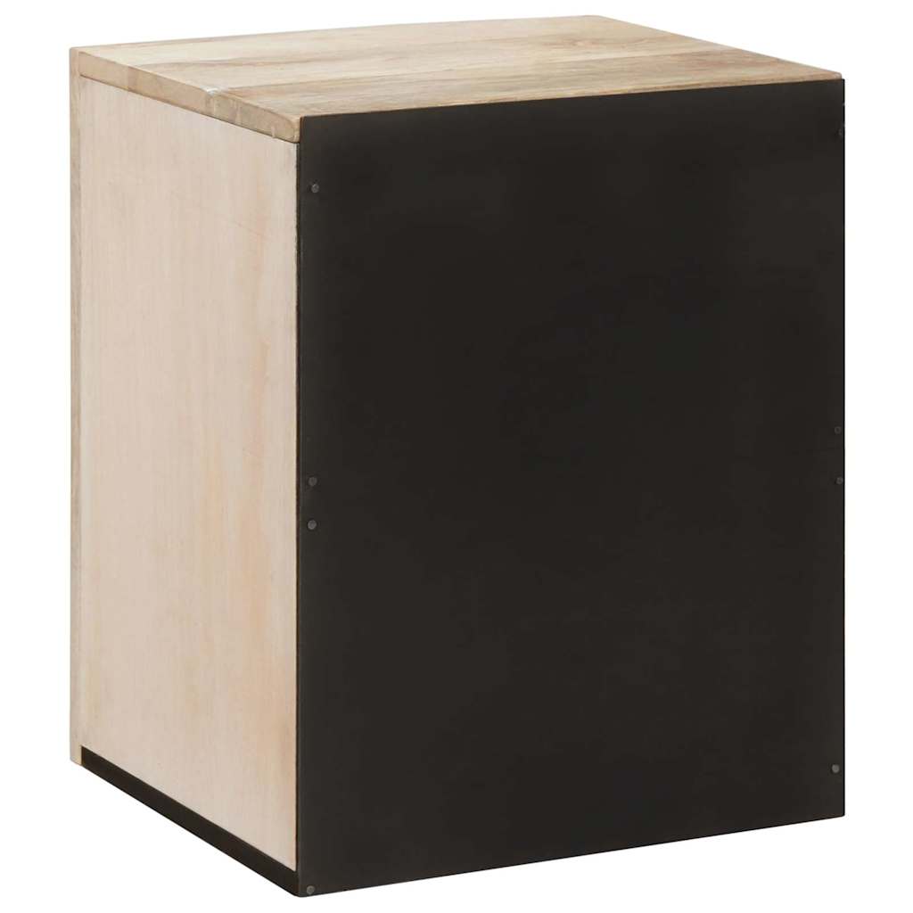 Mobile da Bagno Bianco 38 x 33.5 x 160 cm Legno Massiccio Mango