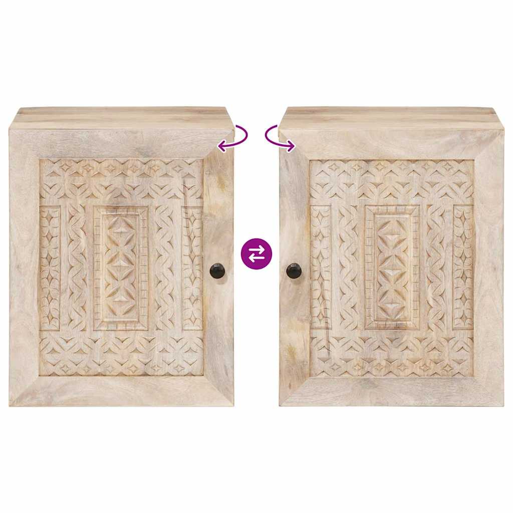 Mobile da Bagno Bianco 38 x 33.5 x 160 cm Legno Massiccio Mango