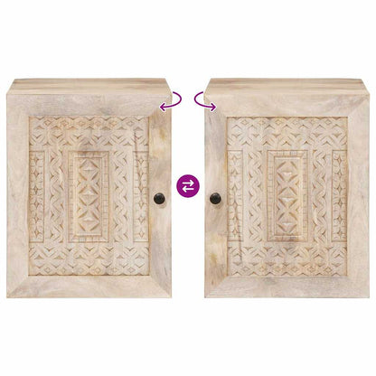 Mobile da Bagno Bianco 38 x 33.5 x 160 cm Legno Massiccio Mango