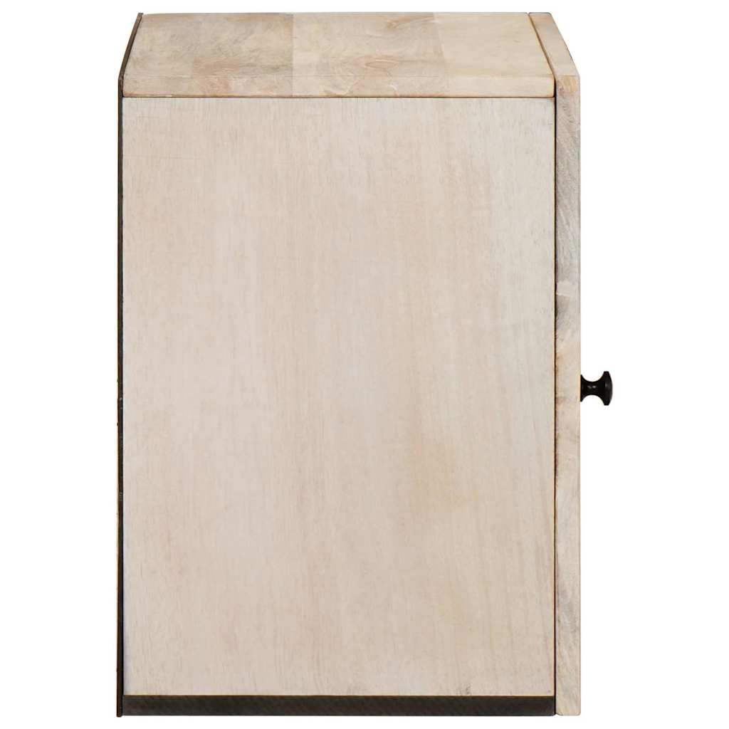 Mobile da Bagno Bianco 38 x 33.5 x 160 cm Legno Massiccio Mango