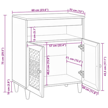 Credenza Bianco 33.5 x 60 x 75 cm | homemem39