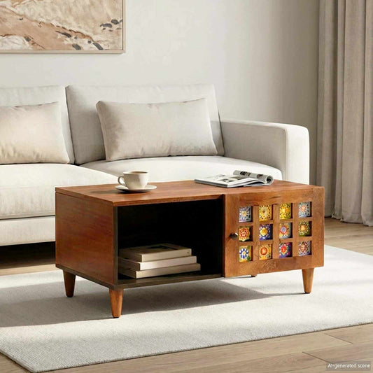 Tavolino da salotto Marrone 80 x 50 x 40 cm