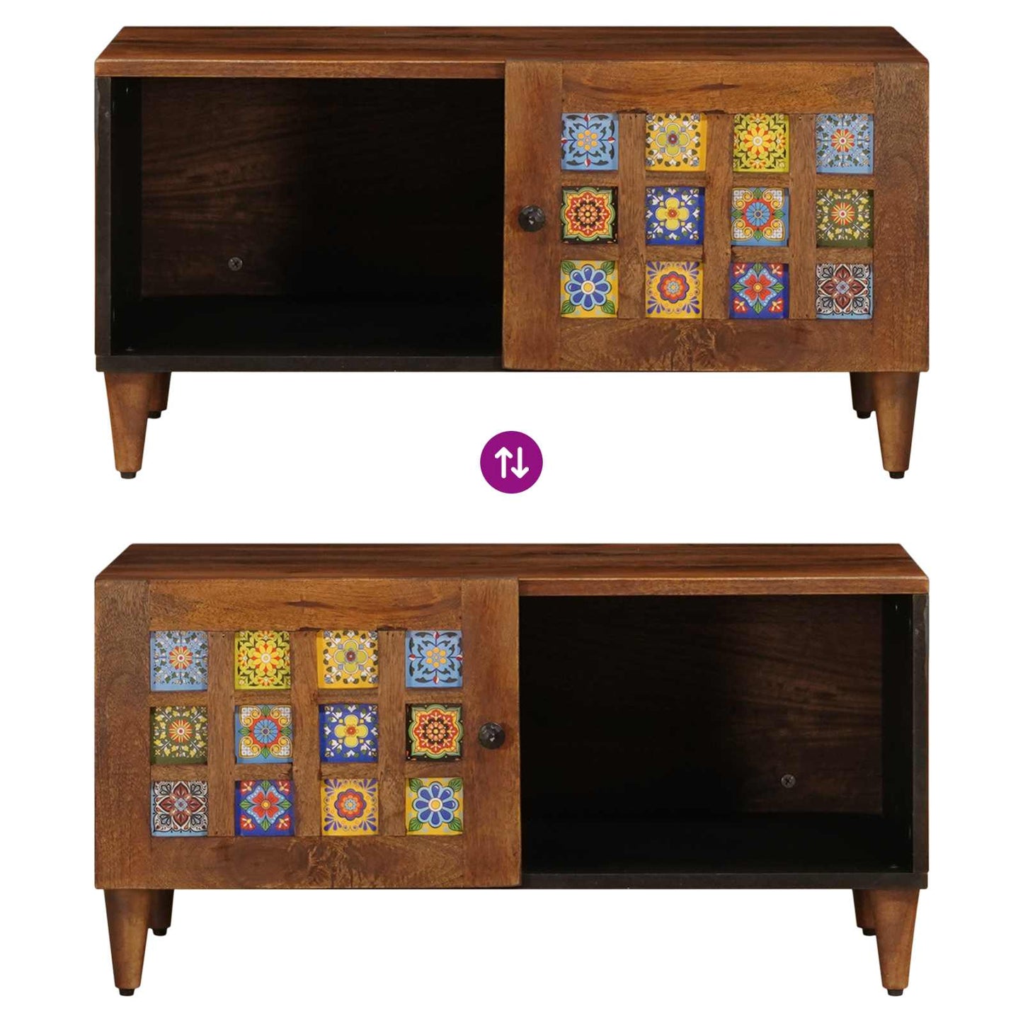 Tavolino da salotto Marrone 80 x 50 x 40 cm