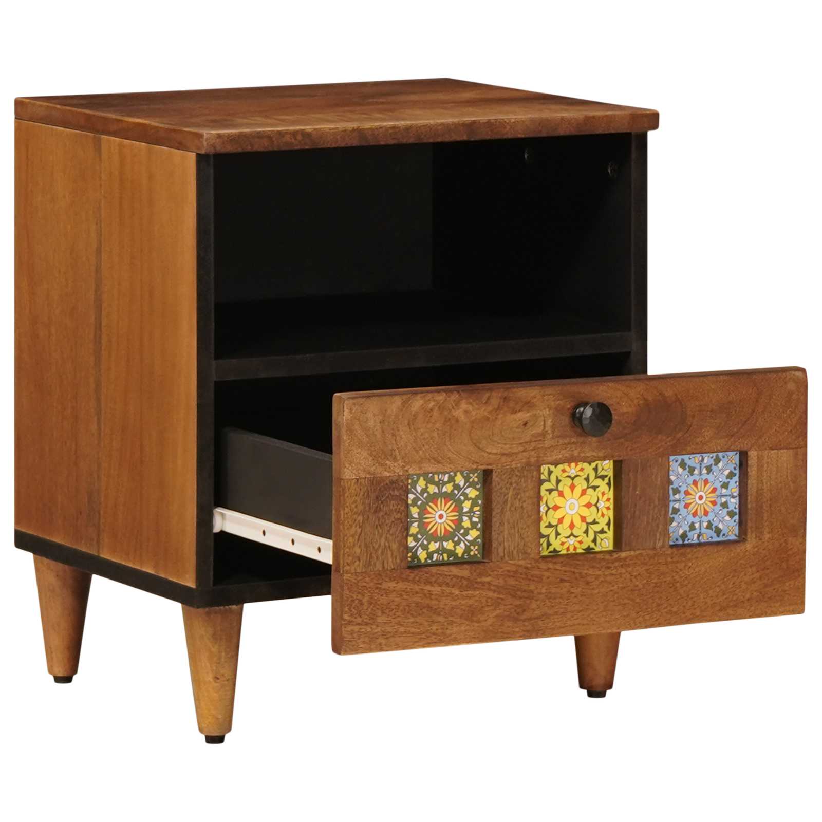 Armadio da Notte con cassetto Marrone 40 x 33 x 46 cm | homemem39