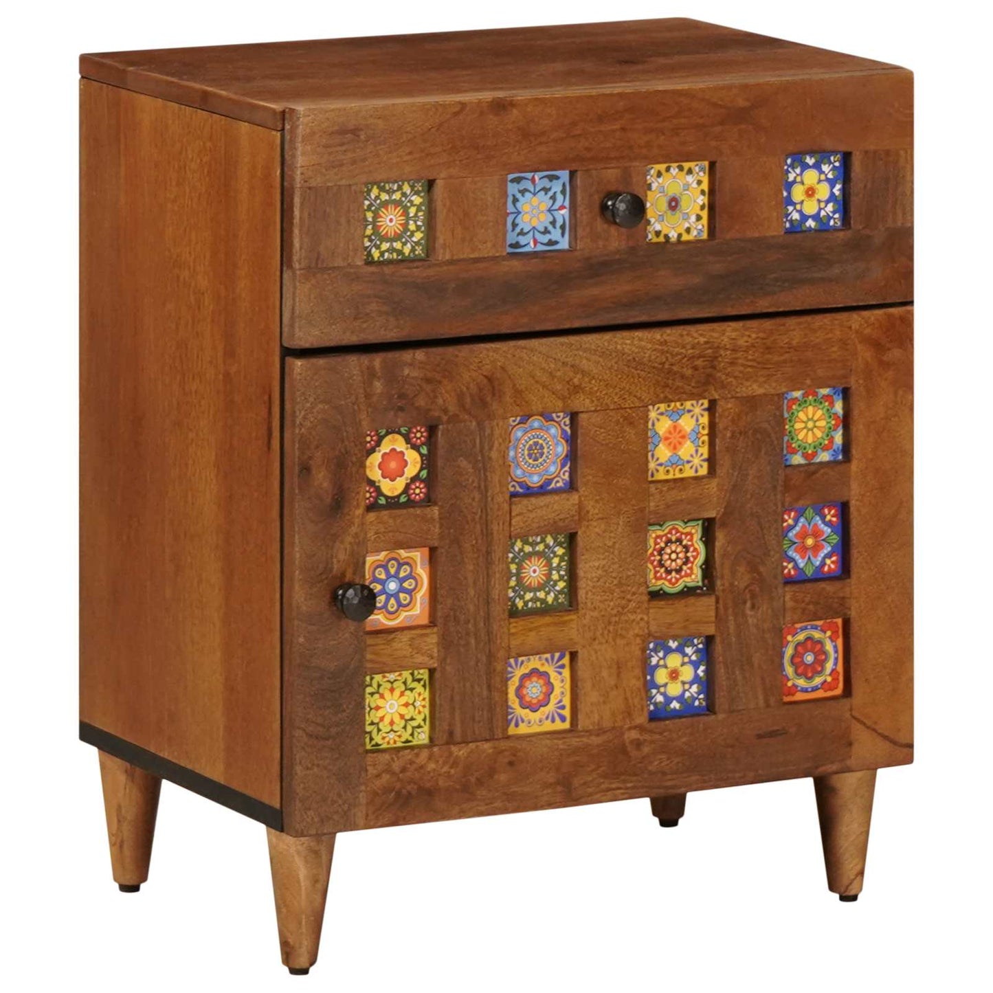 Armadio da Notte con cassetto Marrone 50 x 33 x 60 cm | homemem39