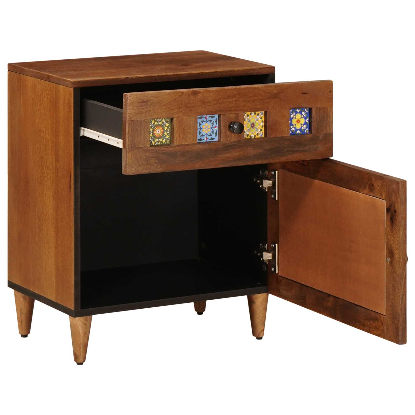 Armadio da Notte con cassetto Marrone 50 x 33 x 60 cm | homemem39