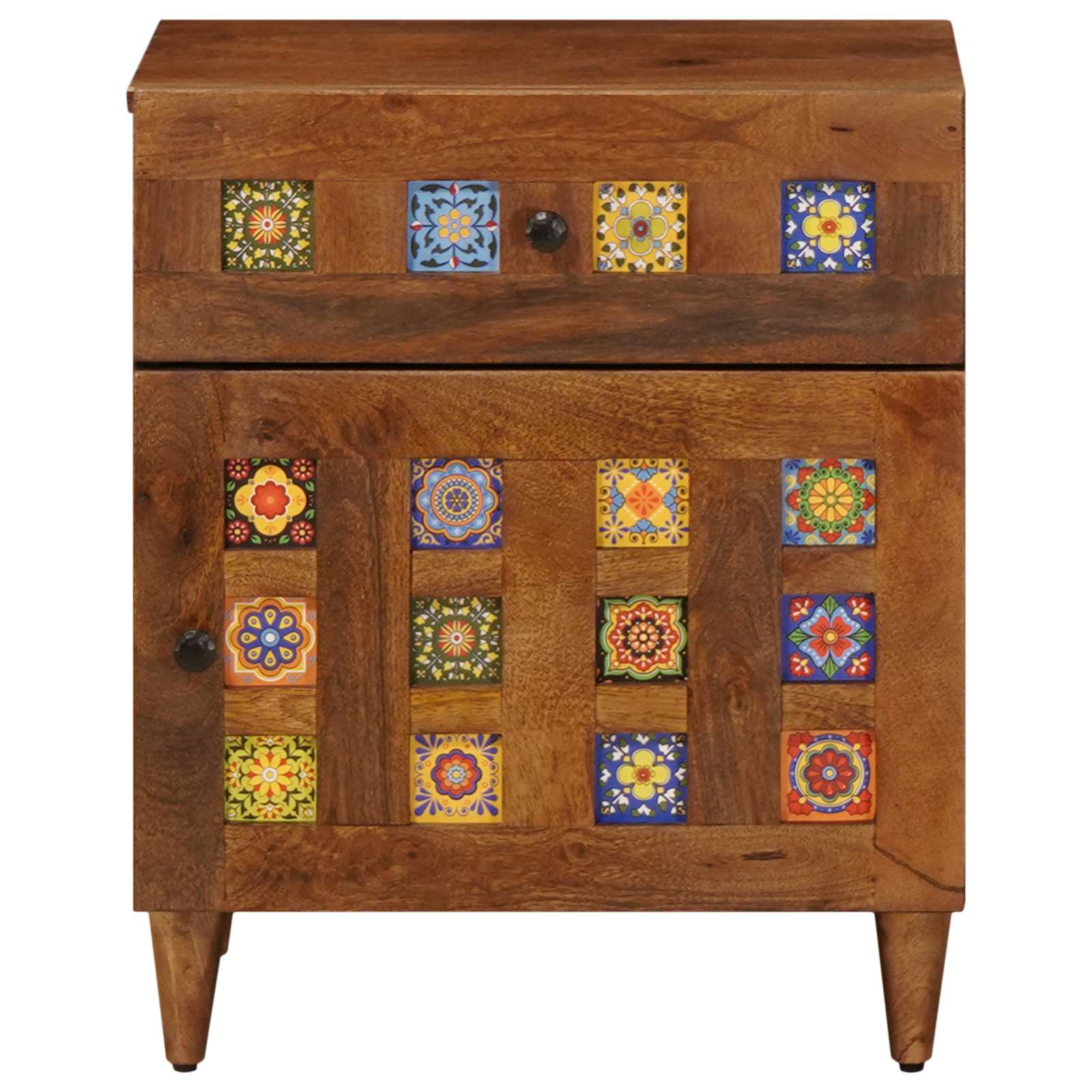 Armadio da Notte con cassetto Marrone 50 x 33 x 60 cm | homemem39