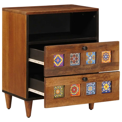 Armadio da Notte con cassetto Marrone 50 x 33 x 62 cm | homemem39