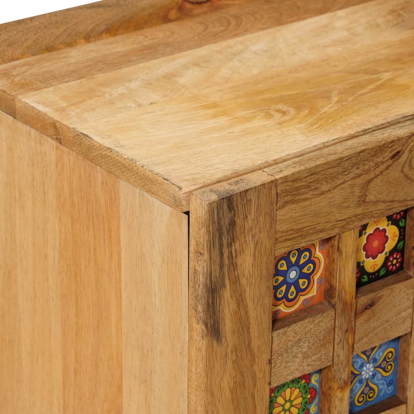 Mobile TV Naturale 105 x 33 x 46 cm Legno di mango massello | homemem39