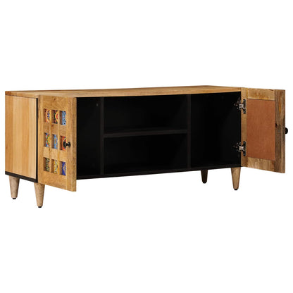 Mobile TV Naturale 105 x 33 x 46 cm Legno di mango massello | homemem39