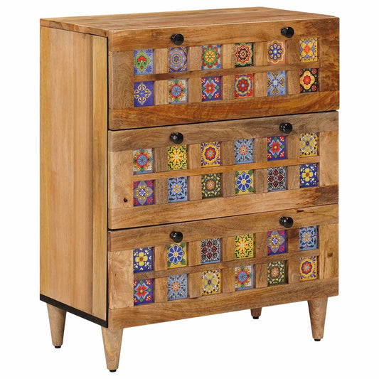Credenza Naturale 60 x 33 x 75 cm Legno di mango massello | homemem39