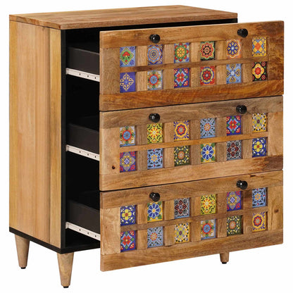 Credenza Naturale 60 x 33 x 75 cm Legno di mango massello | homemem39