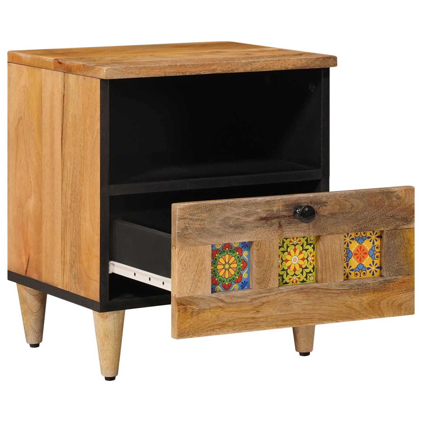 Armadio da Notte con cassetto 2 pcs Naturale 40 x 33 x 46 cm | homemem39
