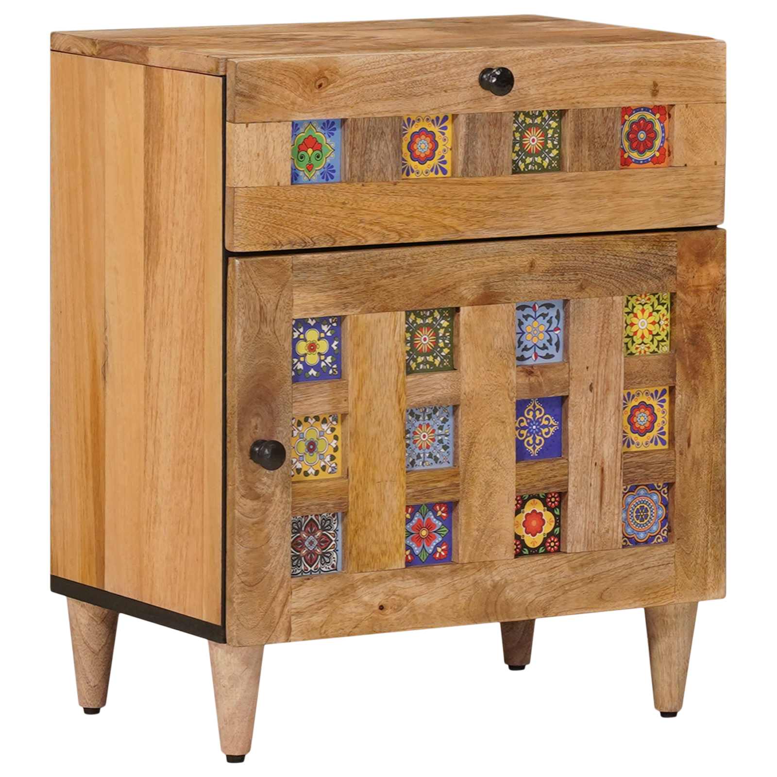 Armadio da Notte con cassetto Naturale 50 x 33 x 60 cm | homemem39
