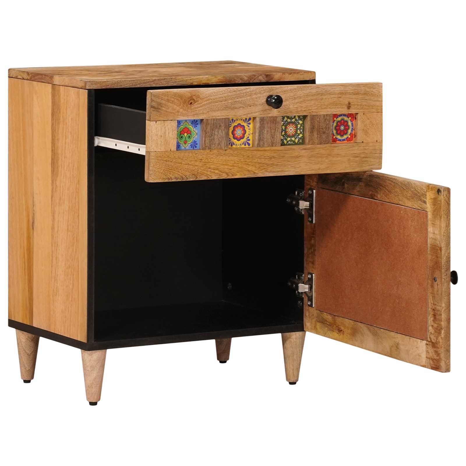 Armadio da Notte con cassetto Naturale 50 x 33 x 60 cm | homemem39