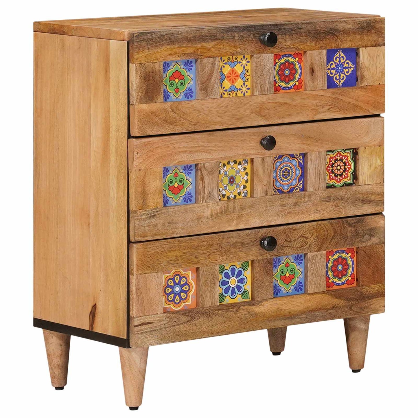 Armadio da Notte con cassetto Naturale 50 x 33 x 62 cm | homemem39