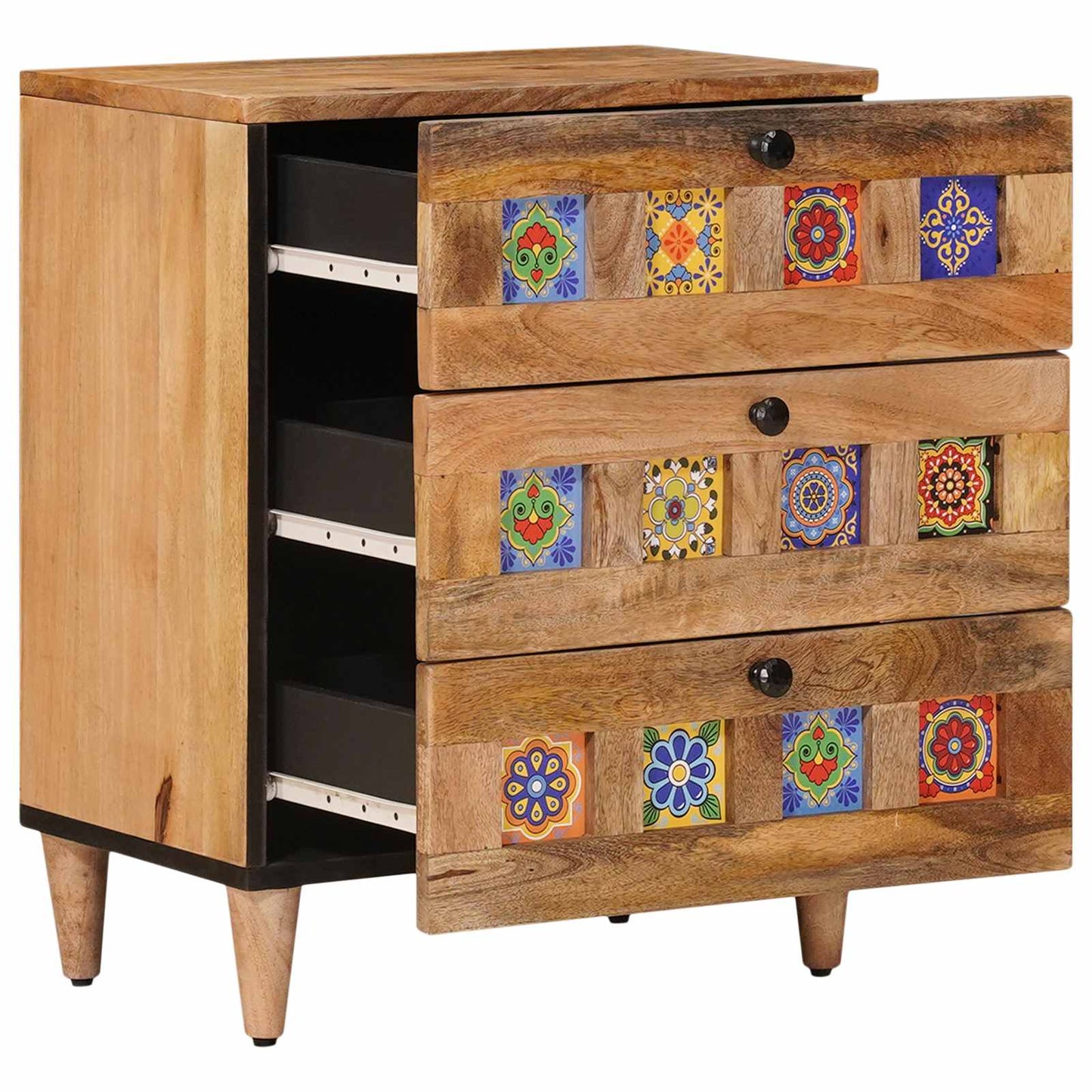 Armadio da Notte con cassetto Naturale 50 x 33 x 62 cm | homemem39
