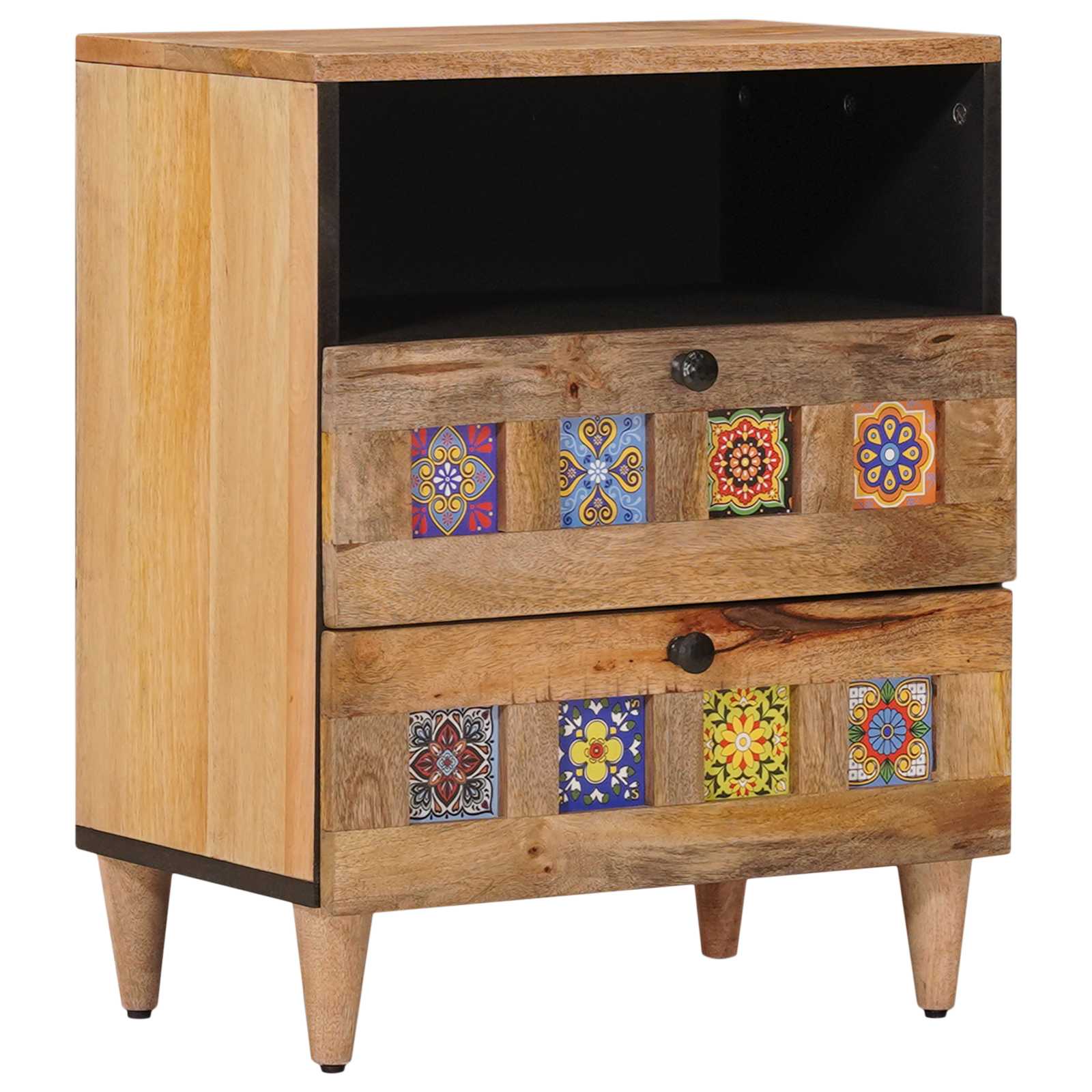 Armadio da Notte con cassetto Naturale 50 x 33 x 62 cm | homemem39