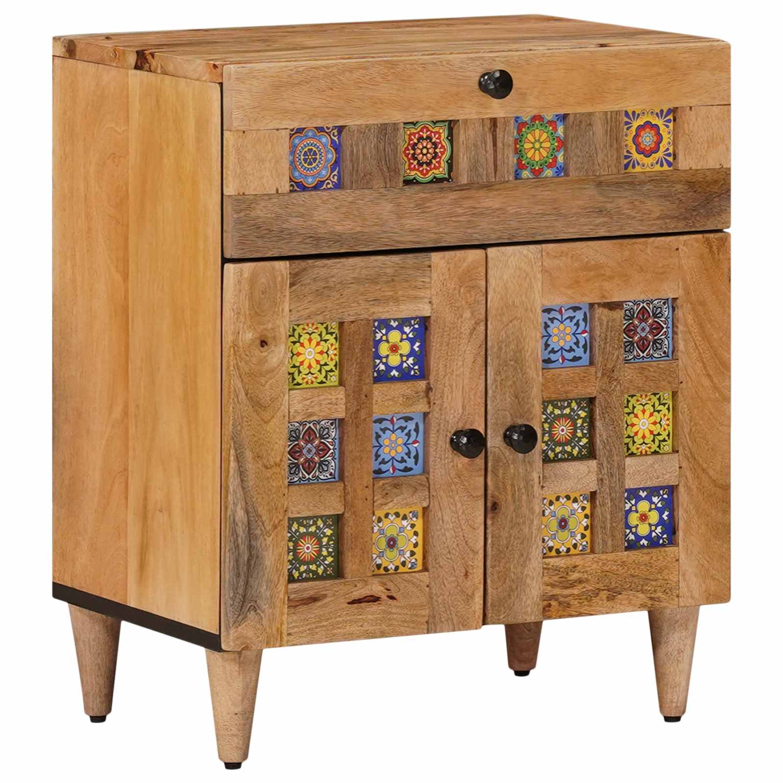Armadio da Notte con cassetto Naturale 50 x 33 x 60 cm | homemem39