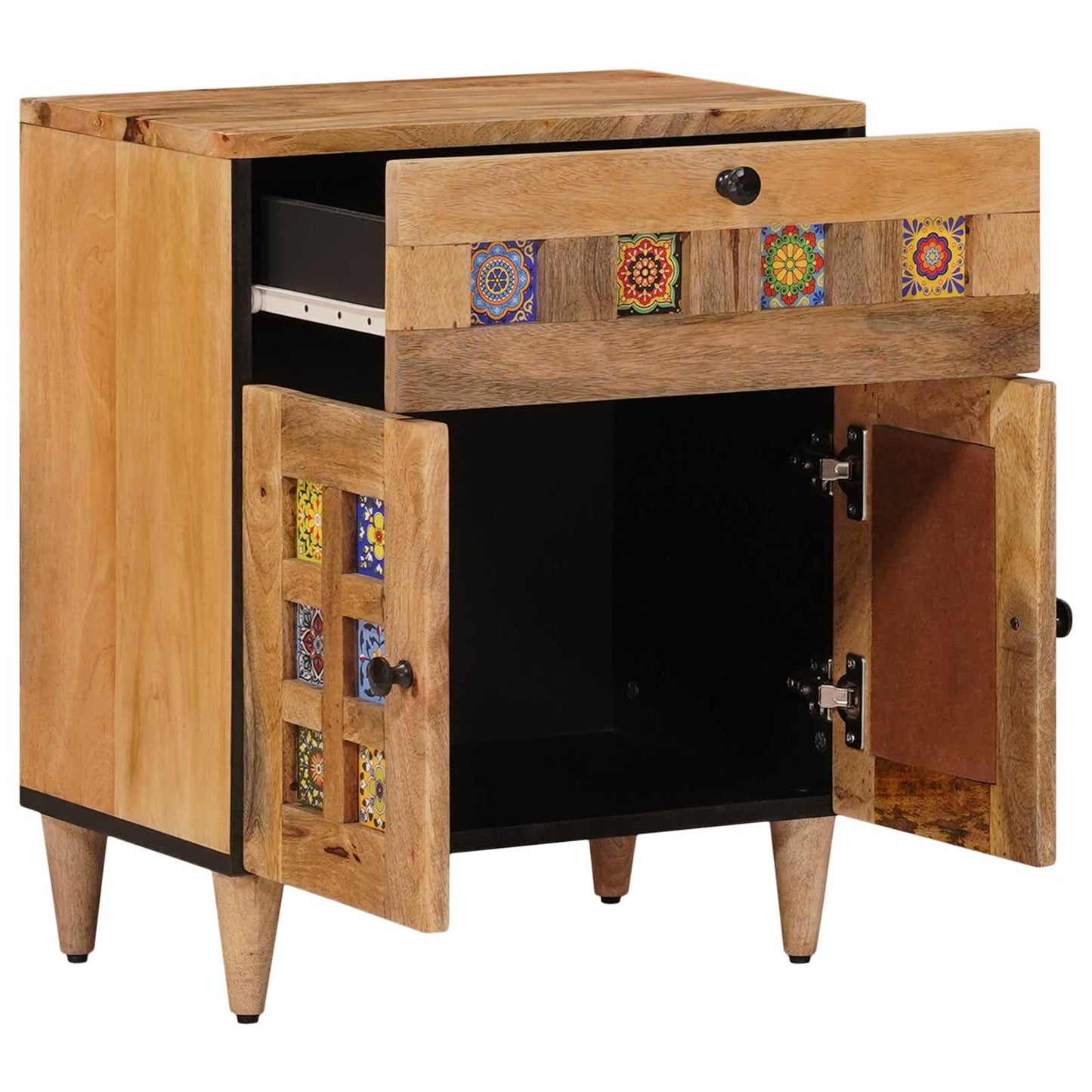 Armadio da Notte con cassetto Naturale 50 x 33 x 60 cm | homemem39