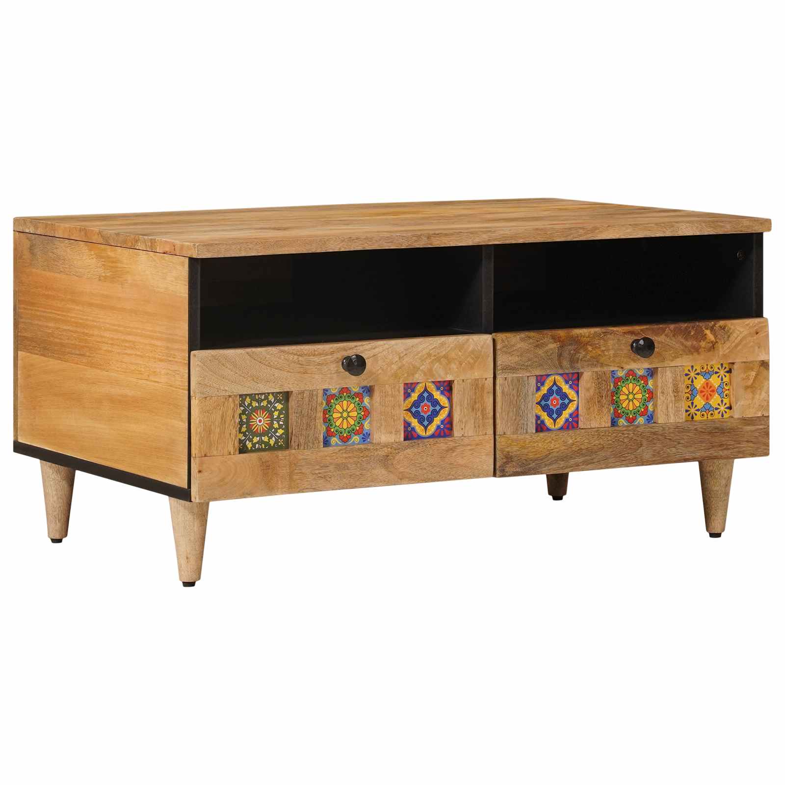 Tavolino da salotto con cassetto Naturale 80 x 54 x 40 cm | homemem39