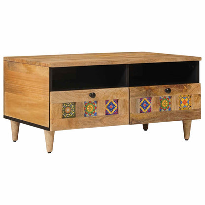 Tavolino da salotto con cassetto Naturale 80 x 54 x 40 cm | homemem39