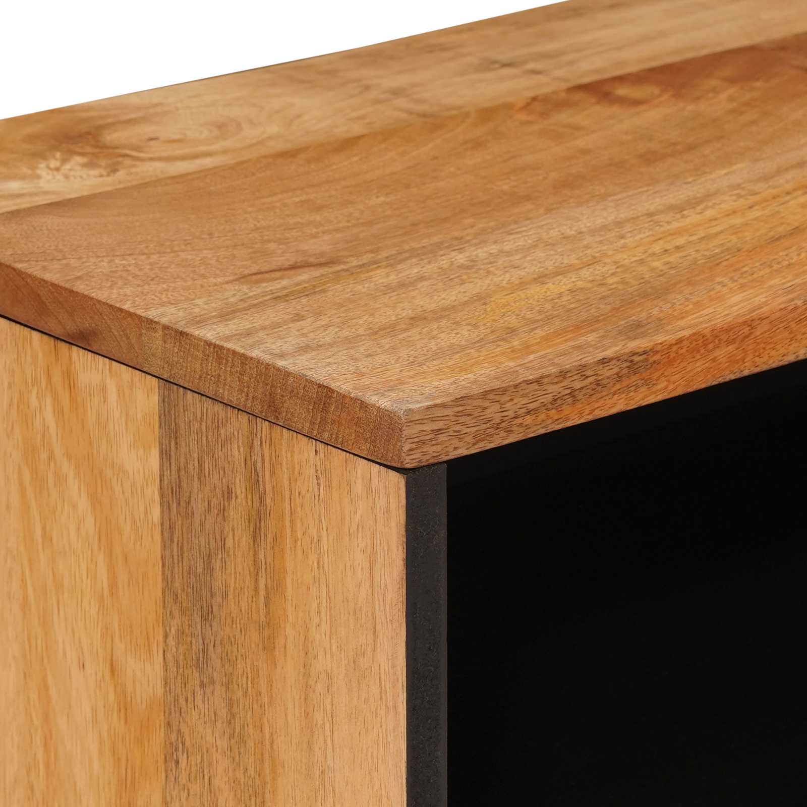 Mobile TV Naturale 80 x 33 x 46 cm Legno di mango massello | homemem39
