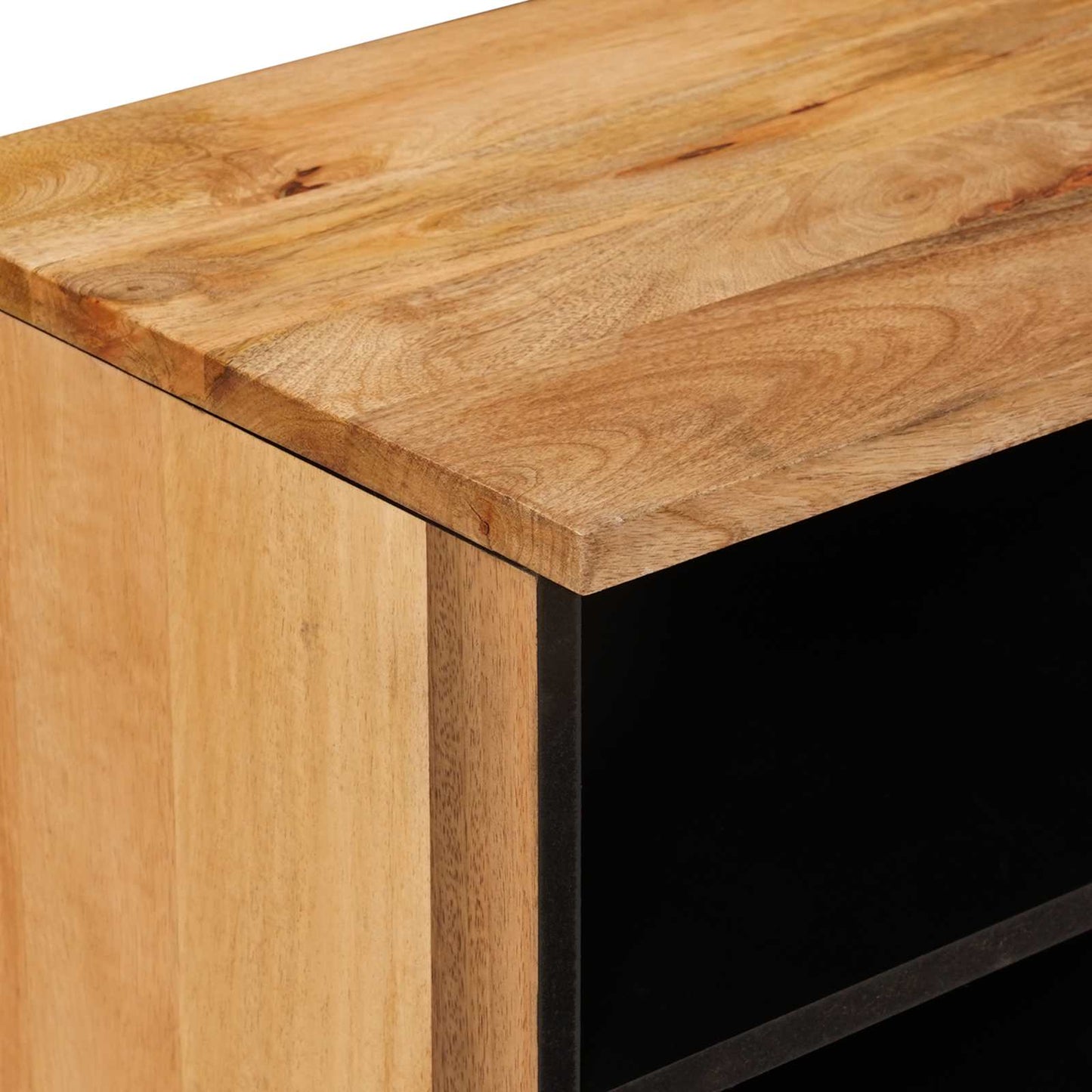 Mobile TV Naturale 80 x 33 x 46 cm Legno di mango massello | homemem39