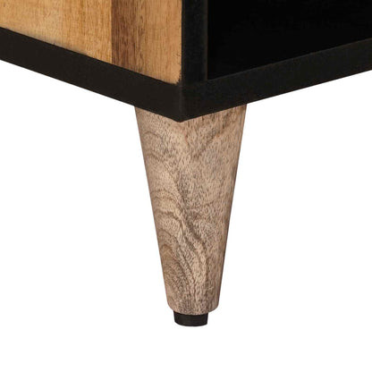 Mobile TV Naturale 80 x 33 x 46 cm Legno di mango massello | homemem39