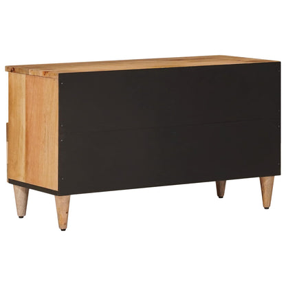 Mobile TV Naturale 80 x 33 x 46 cm Legno di mango massello | homemem39
