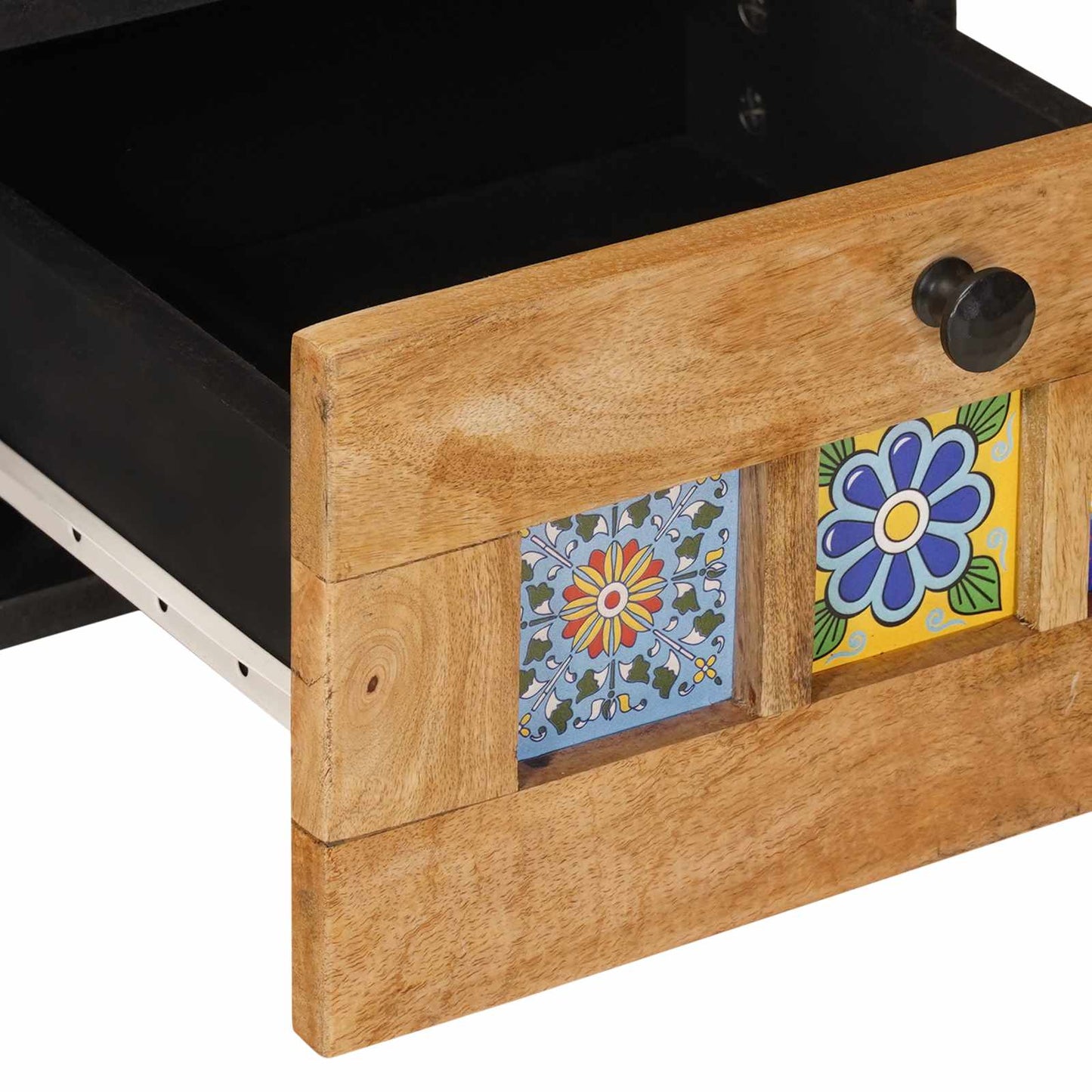 Mobile TV Naturale 100 x 33 x 46 cm Legno di mango massello | homemem39