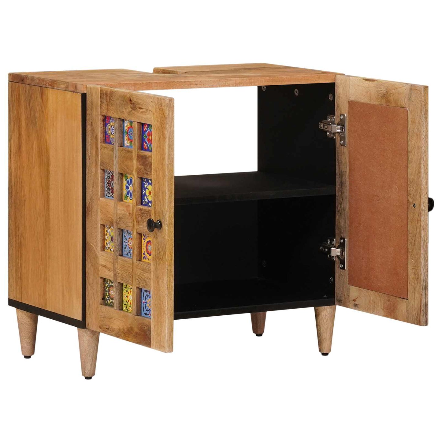 Armadio per Lavabo da Bagno con porta Naturale 62 x 33 x 58 cm | homemem39