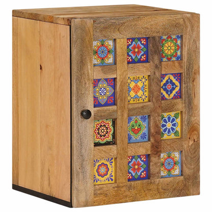 Mobile Appeso da Bagno con porta Naturale 38 x 33 x 48 cm | homemem39