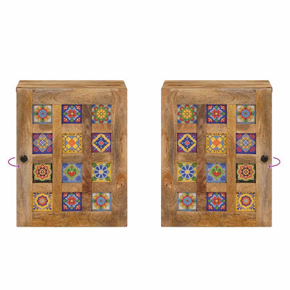 Mobile Appeso da Bagno con porta Naturale 38 x 33 x 48 cm | homemem39