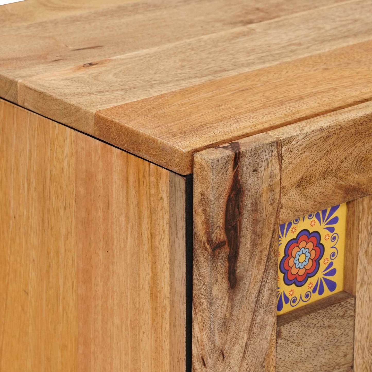 Credenza Naturale 40 x 33 x 75 cm Legno di mango massello | homemem39