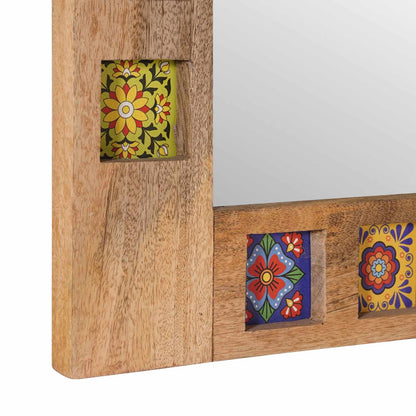 Specchio da bagno con archiviazione Naturale 50 x 70 x 3 cm | homemem39