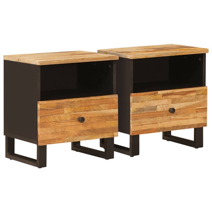 Mobiletto da Letto 2 pz Marrone 40 x 33 x 46 cm