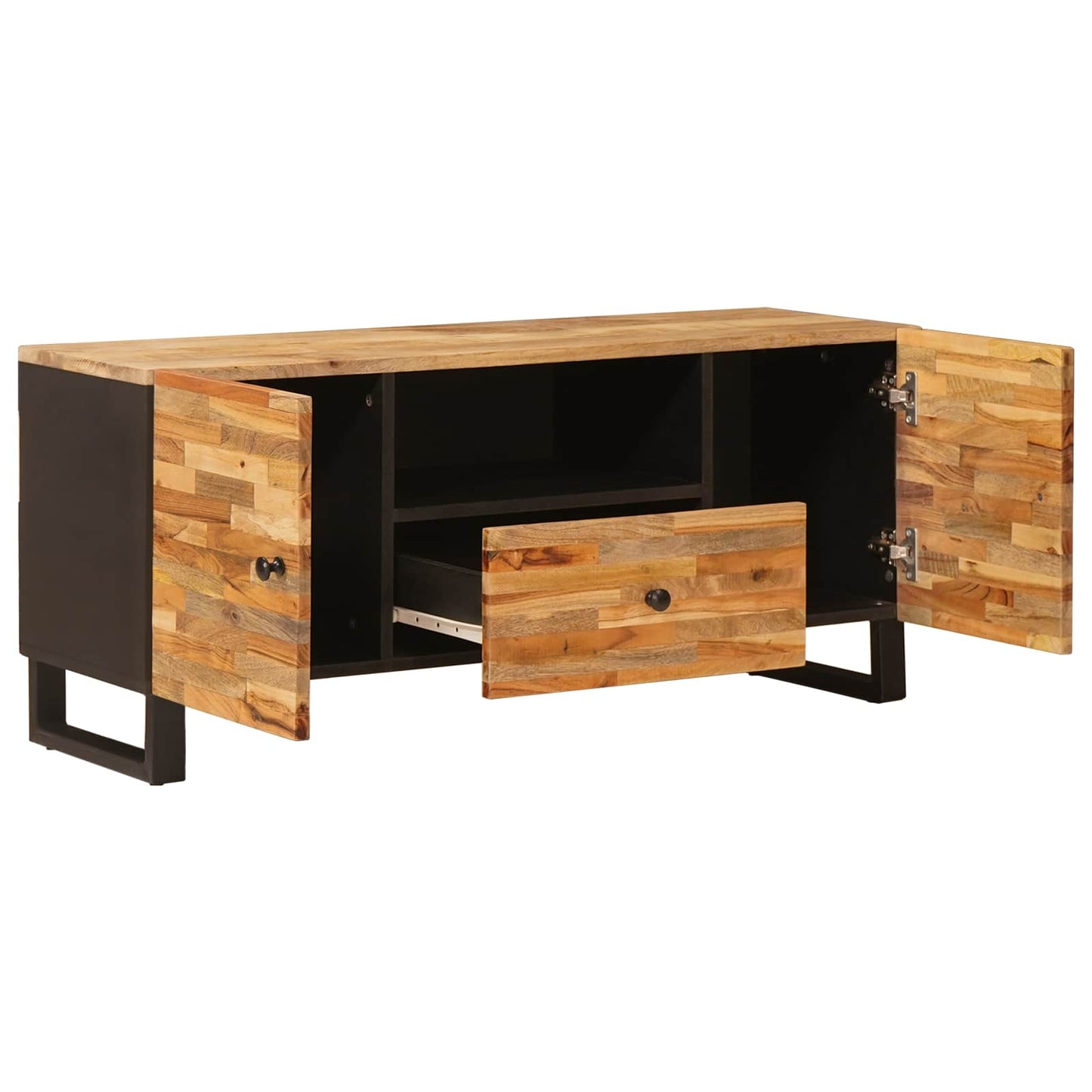 Mobile TV Marrone 105 x 33 x 46 cm Legno di mango massello | homemem39