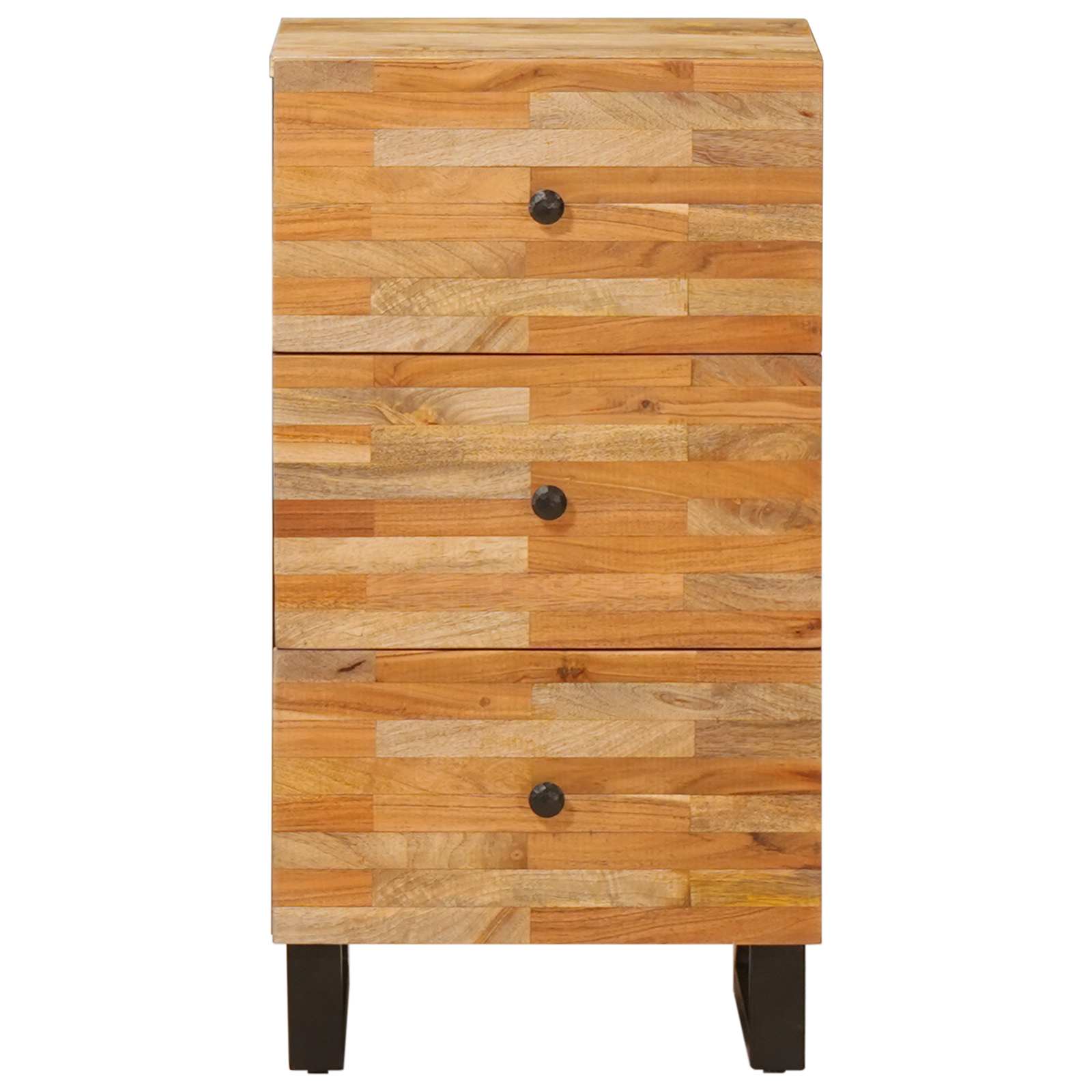 Mobile laterale Marrone 40 x 33 x 75 cm Legno di mango massello | homemem39