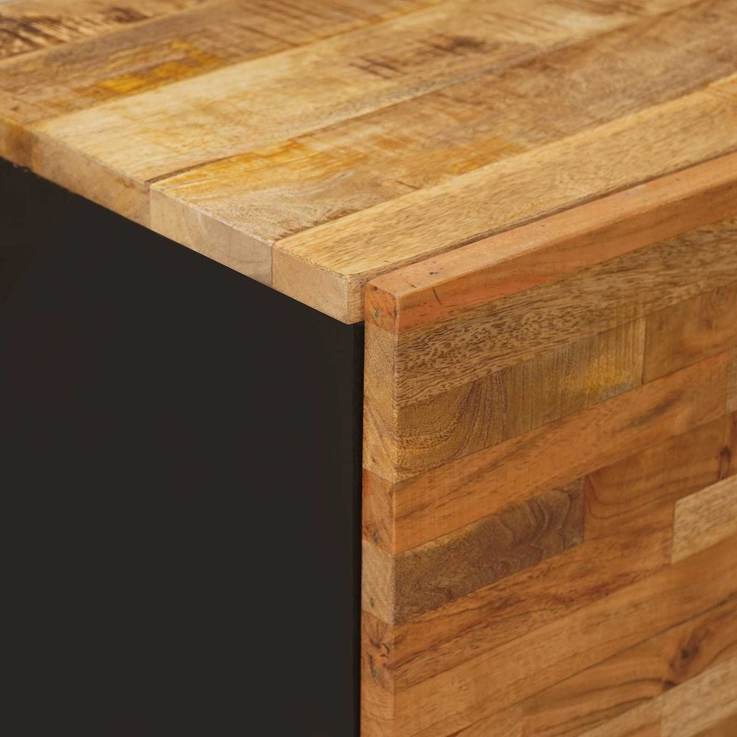 Mobile laterale Marrone 40 x 33 x 75 cm Legno di mango massello | homemem39