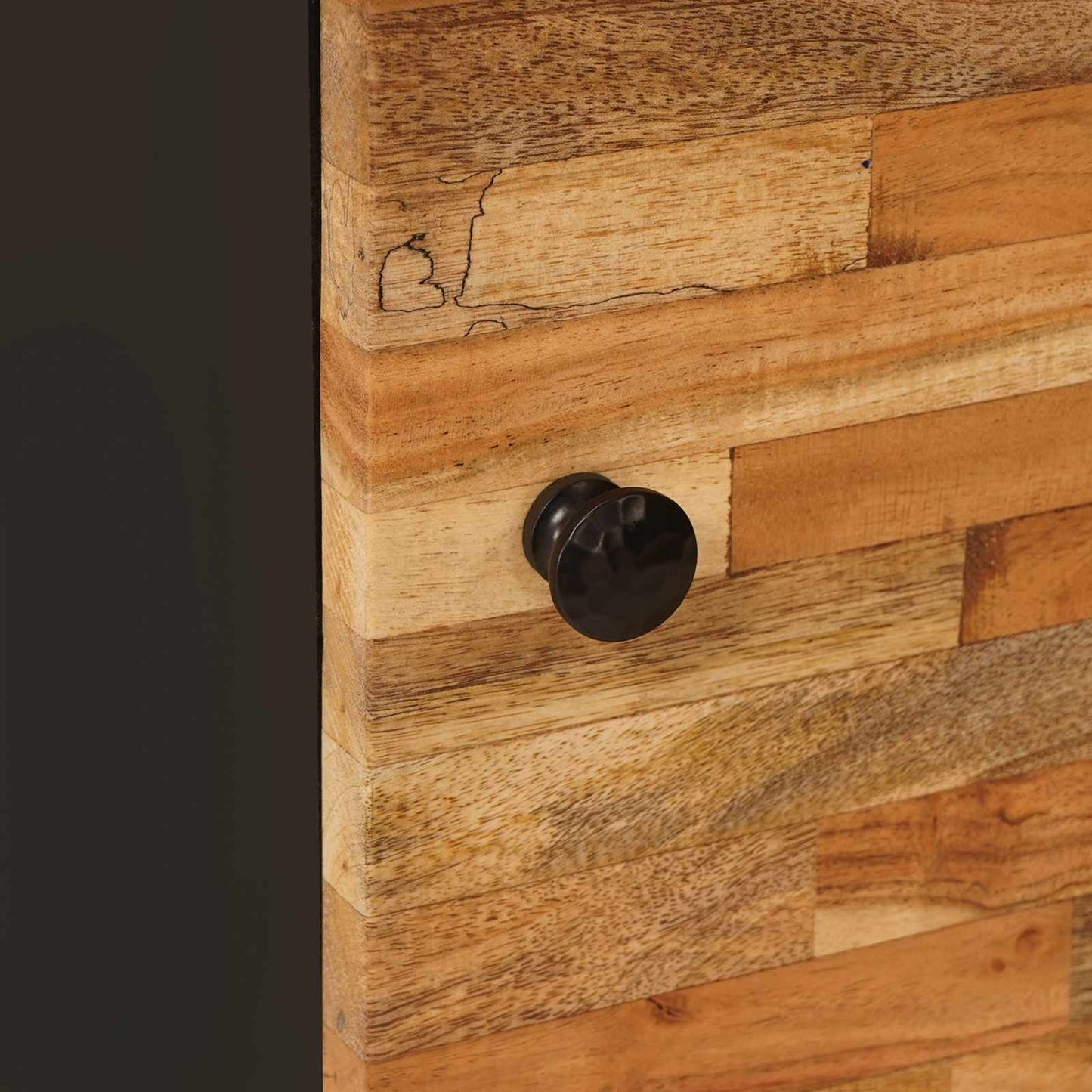 Mobile laterale Marrone 40 x 33 x 75 cm Legno di mango massello | homemem39