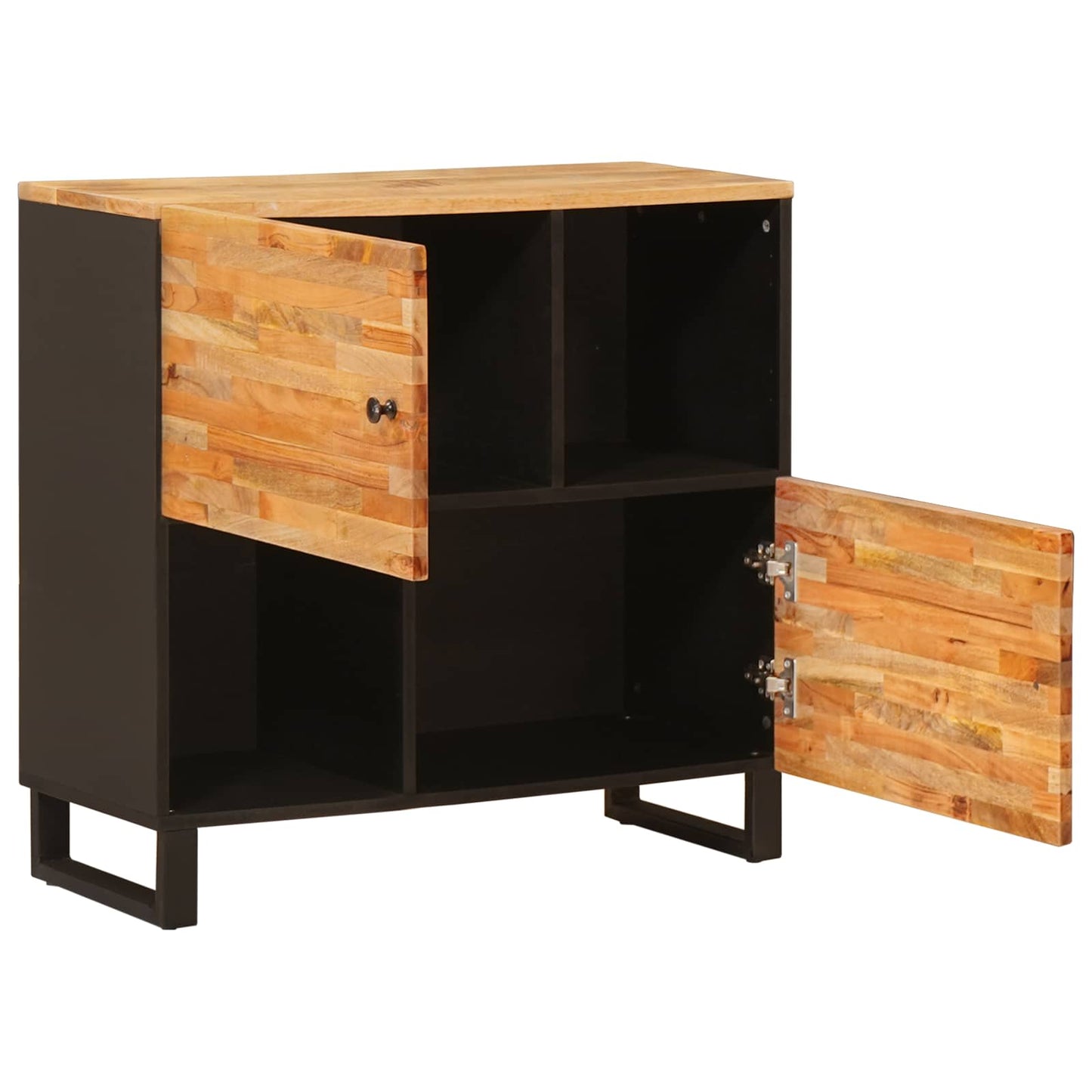 Mobile laterale Marrone 80 x 33 x 75 cm Legno di mango massello | homemem39