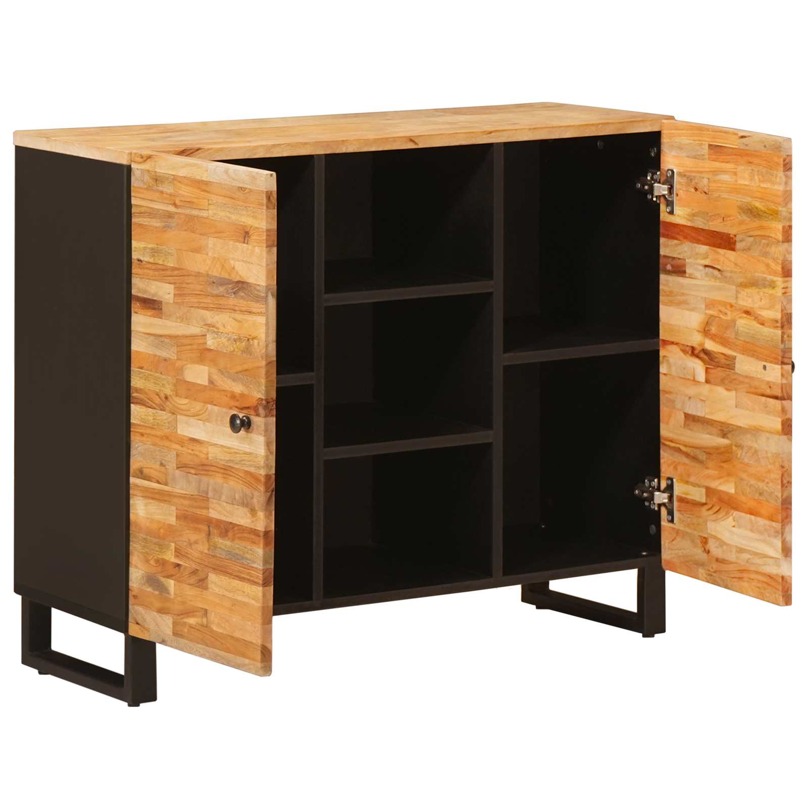 Mobile laterale Marrone 90 x 33 x 75 cm Legno di mango massello | homemem39