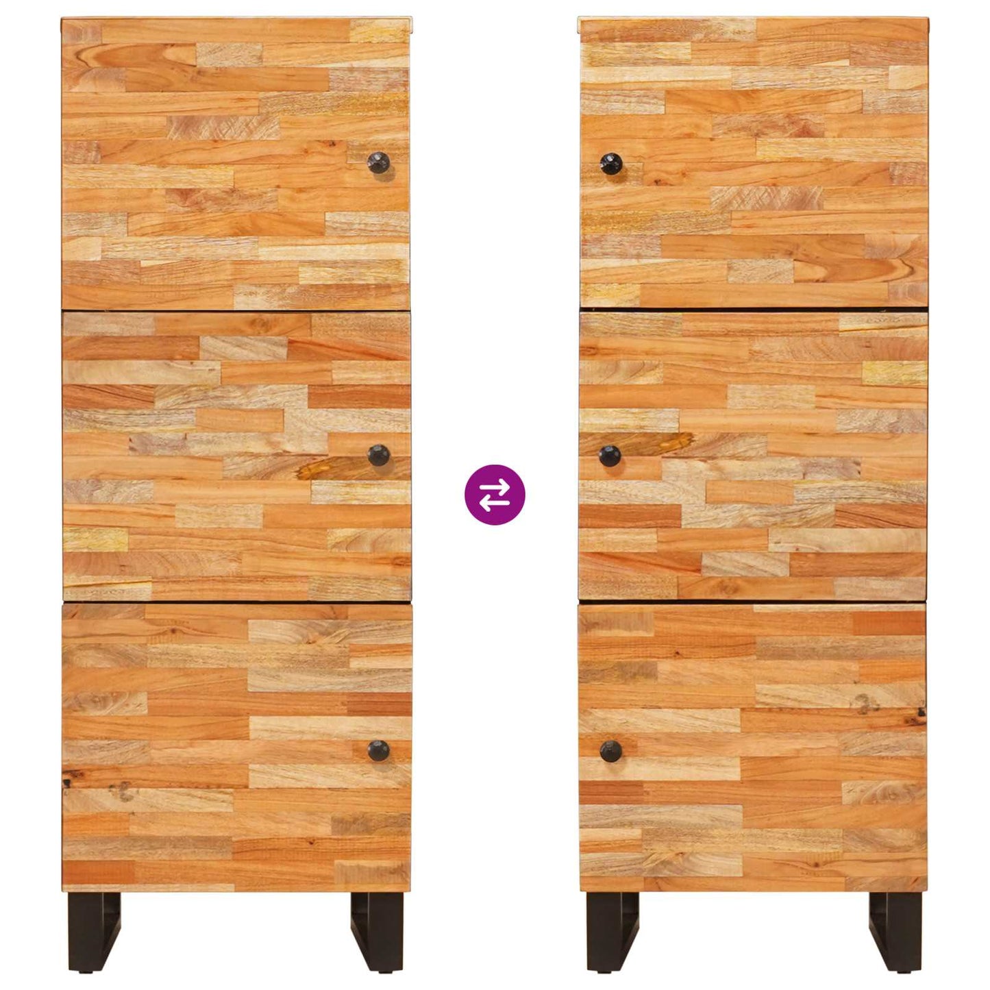 Alto Mobile da Stoccaggio con porta Marrone 40 x 33 x 110 cm | homemem39