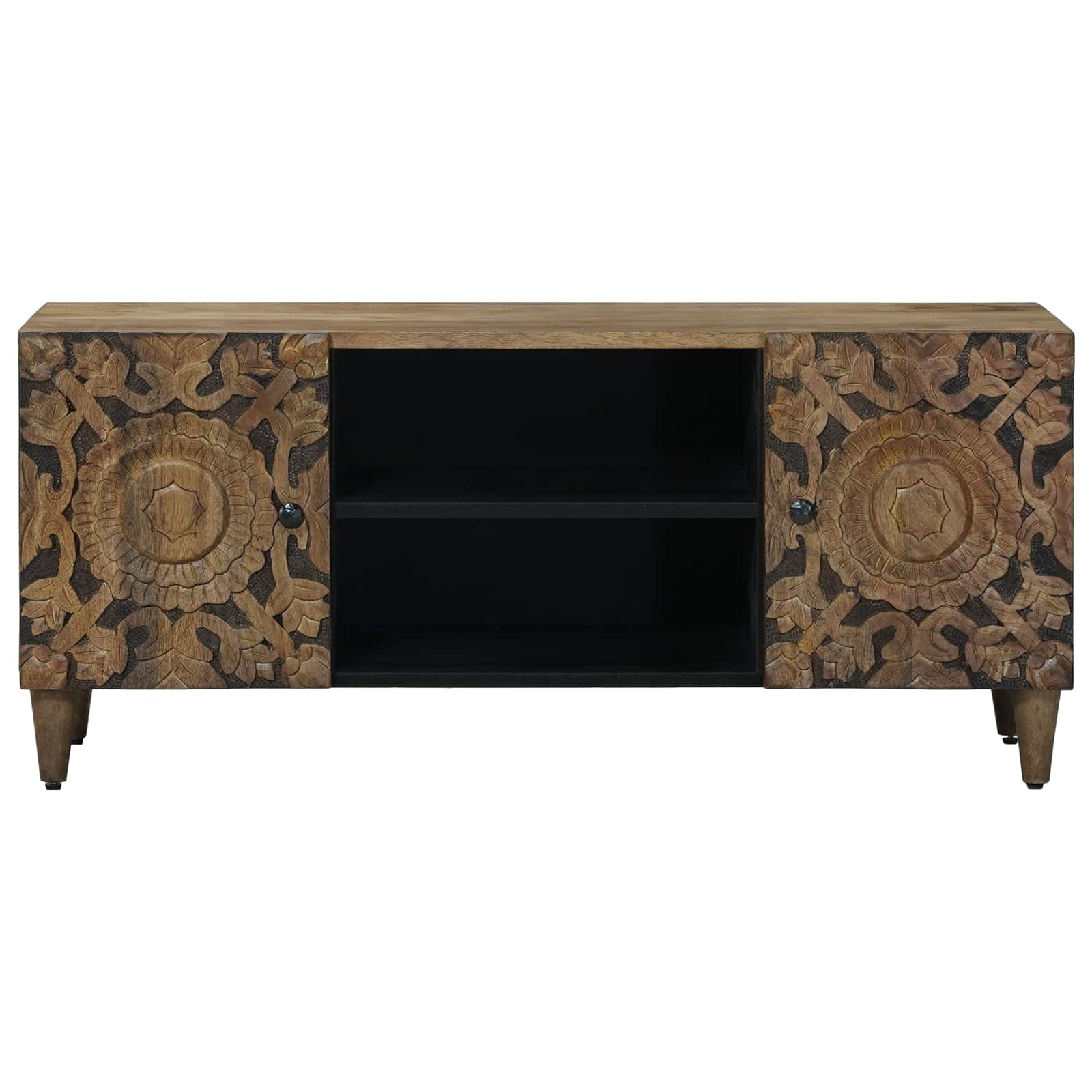 Mobile TV Marrone 105 x 33,5 x 46 cm Legno di mango massello | homemem39