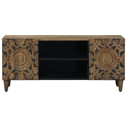 Mobile TV Marrone 105 x 33,5 x 46 cm Legno di mango massello | homemem39
