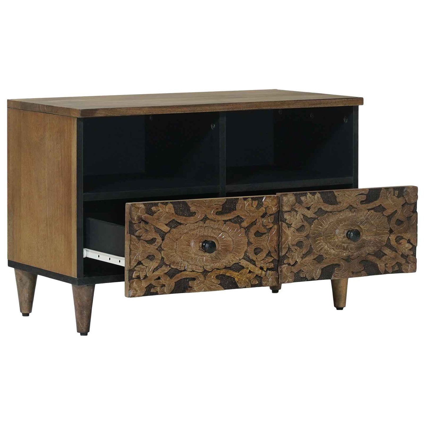 Mobile TV Marrone 70 x 33,5 x 46 cm Legno di mango massello