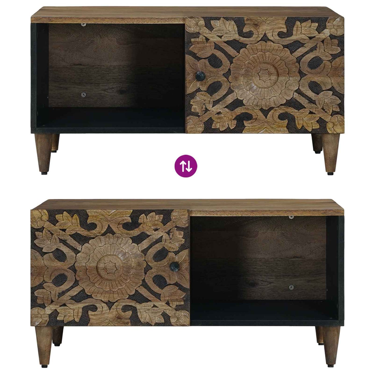 Tavolino da salotto Marrone 80 x 50 x 40 cm