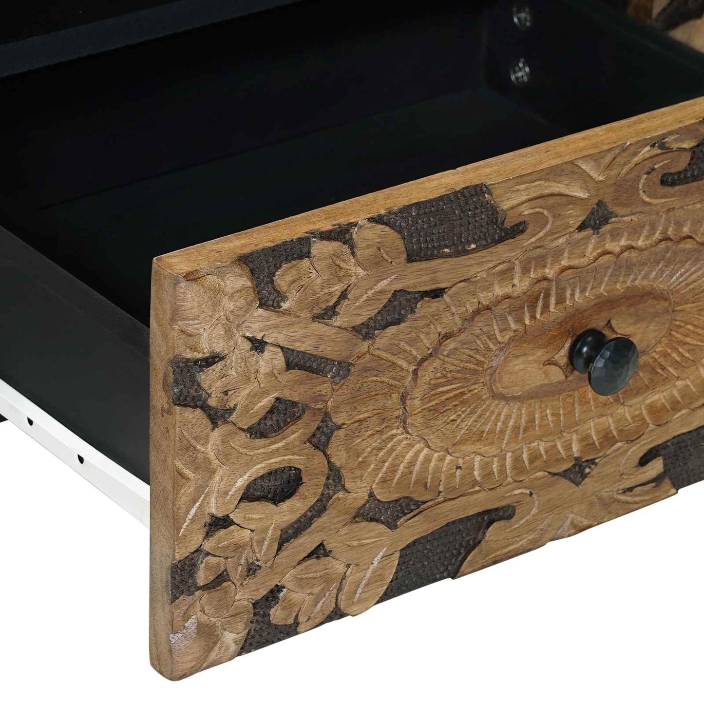 Mobile TV Marrone 105 x 33,5 x 46 cm Legno di mango massello | homemem39