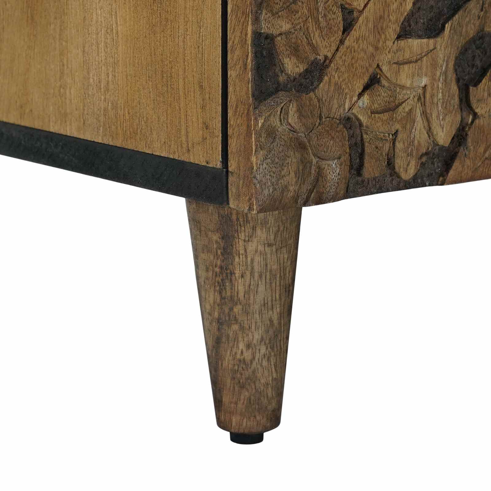 Mobile TV Marrone 105 x 33,5 x 46 cm Legno di mango massello | homemem39